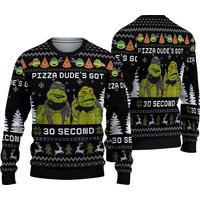 Pizza Dude's Got 30 Serconds Knitted 3d Sweater