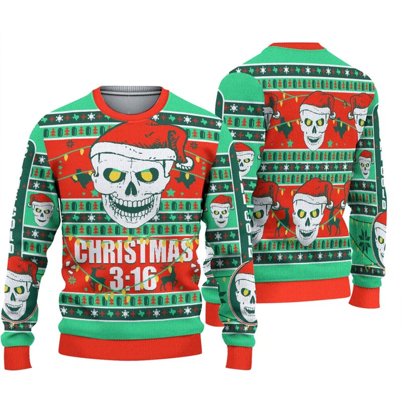 Christmas Stone Cold 3d Sweater — Chandails pour hommes