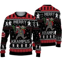 Krampus Ugly Knitted Christmas 3d Sweater
