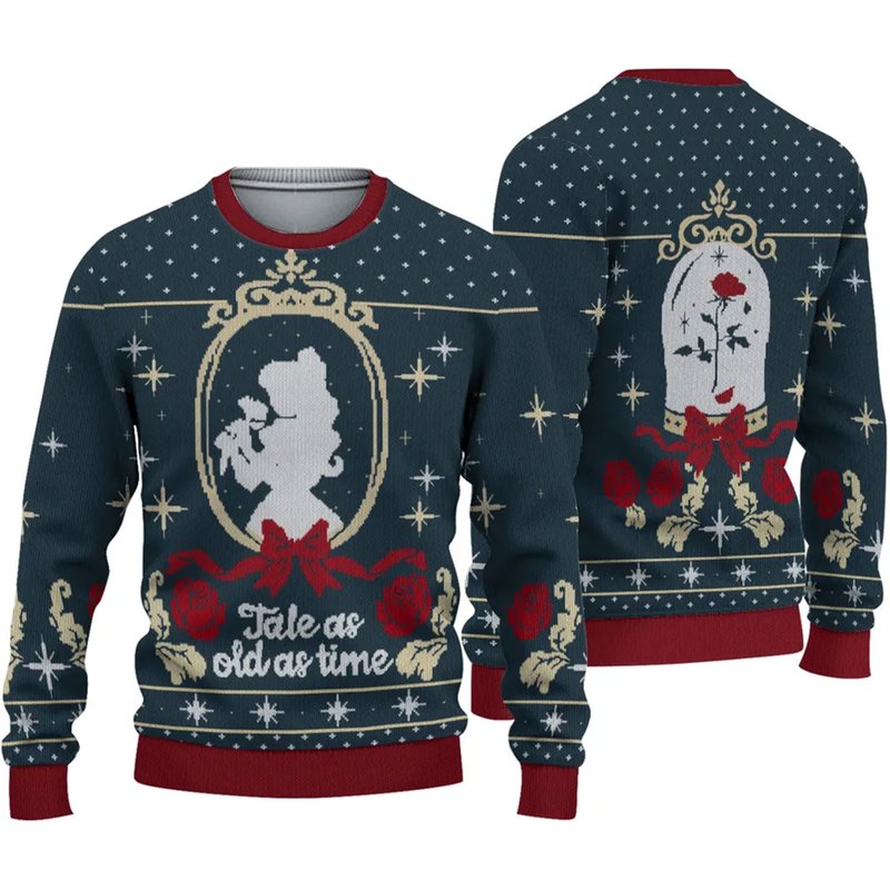 Tale As Old As Time Ugly 3d Sweater — Mens Sweaters