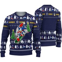 S O N I C Ugly Christmas Sweater 3d Over Print