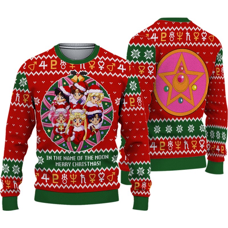 Sailors Moon Ugly Christmas Ugly Sweater — Chandails pour hommes