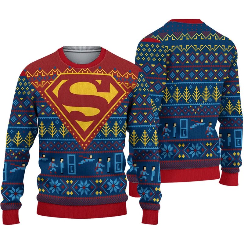 Supermans Ugly Christmas Ugly Sweater — Chandails pour hommes