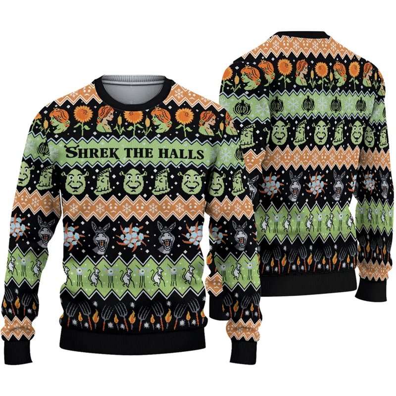 Shrek The Halls Ugly Christmas Sweater — Chandails pour hommes
