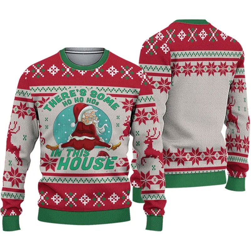 There Some Ho Ho Ho's In This House Merry Christmas Ugly Sweater — Mens Sweaters