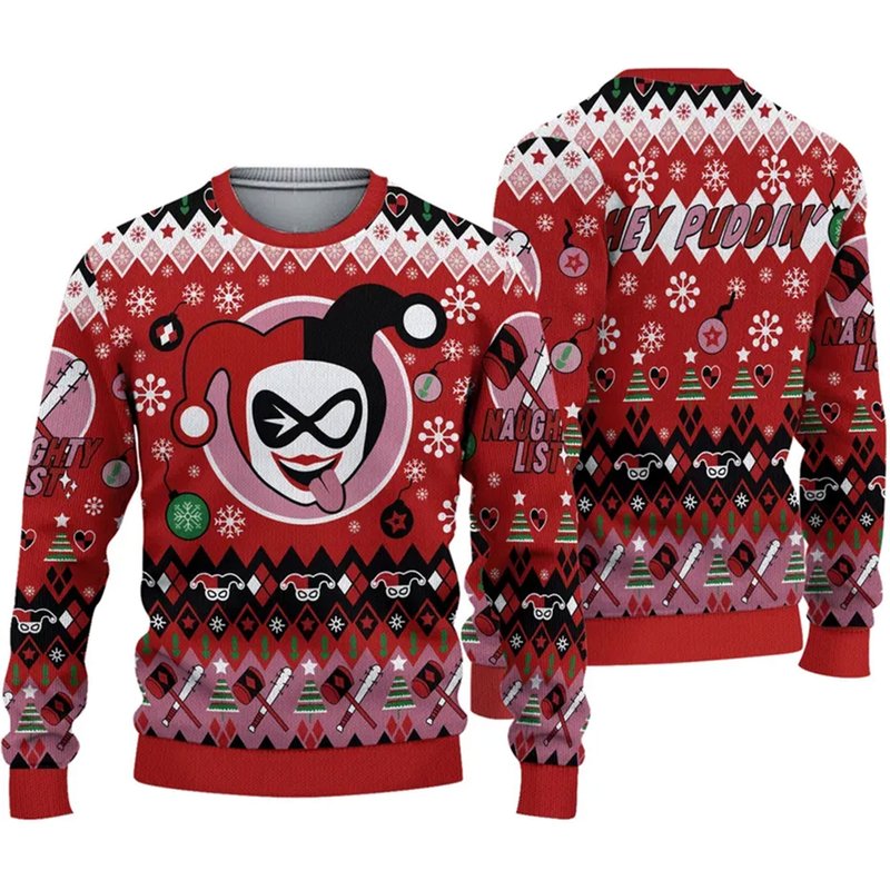 Harley Quinn Ugly Christmas Sweater — Chandails pour hommes