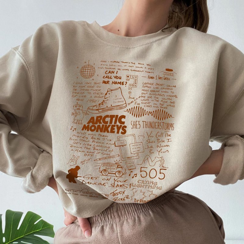 Sweatshirt, Arctic Monkeys Rock Band Vintage Custome — Mens Hoodies