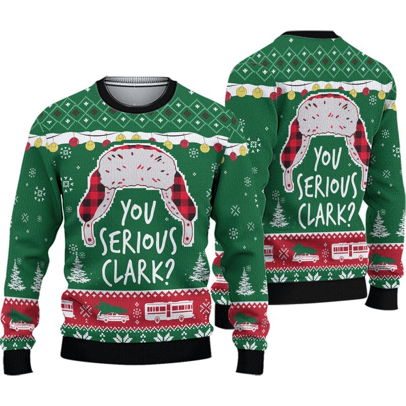 You Serious Clark Ugly Christmas Sweater — Chandails pour hommes