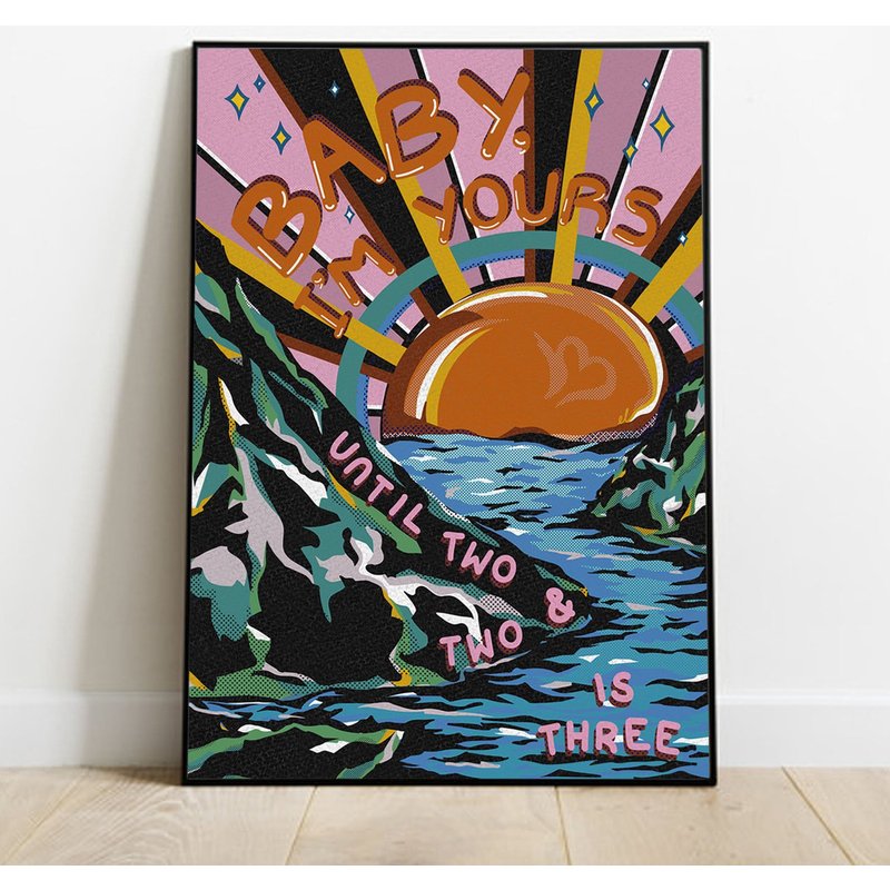 Baby, I'm Yours Arctic Monkeys Inspired | Colourful Poster