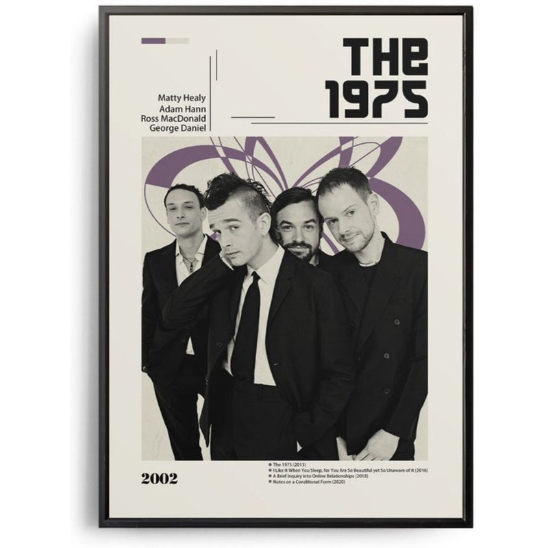 The 1975 Vintage Music Poster Pop Music Band Poster — Affiches et impressions