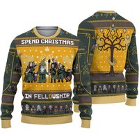 Spend Christmas In Fellowship Lotr Ugly Christmas 3d Sweater