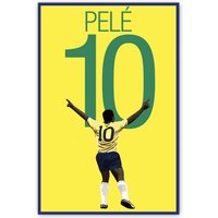 Brazil Soccer Print - Pele Poster - Soccer Art