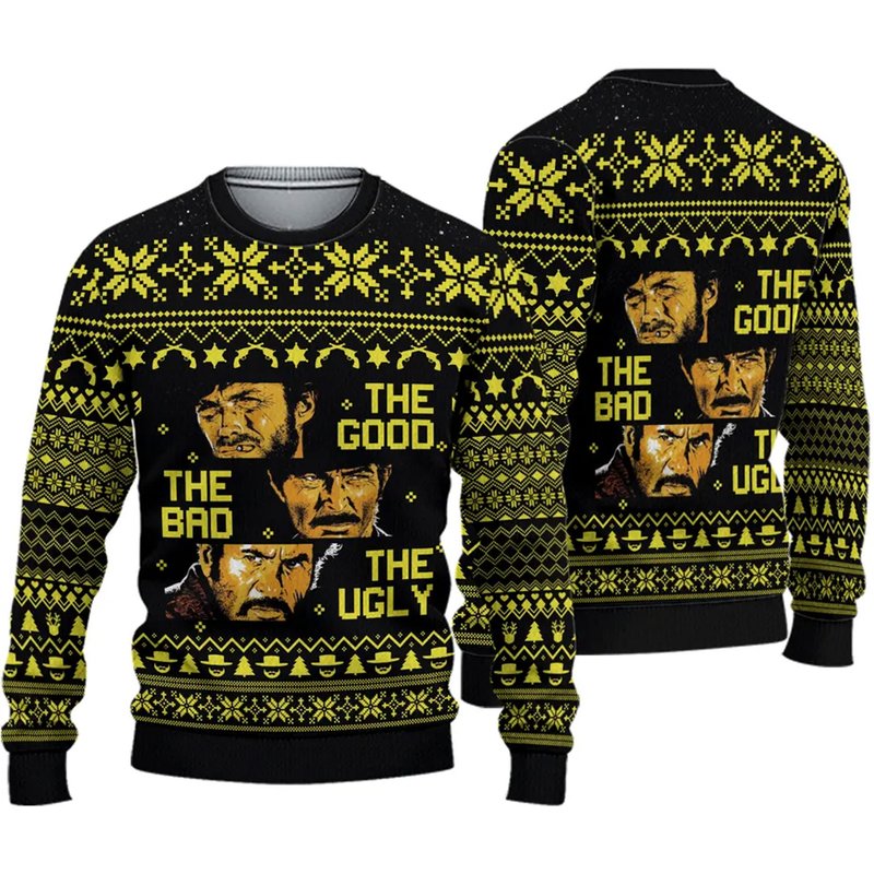 The Good The Bad And The Ugly Ugly Knitted Christmas Sweater — Chandails pour hommes