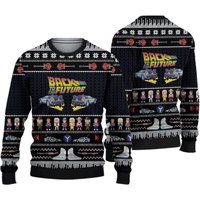 Back To The Future Ugly Knitted Christmas Sweater
