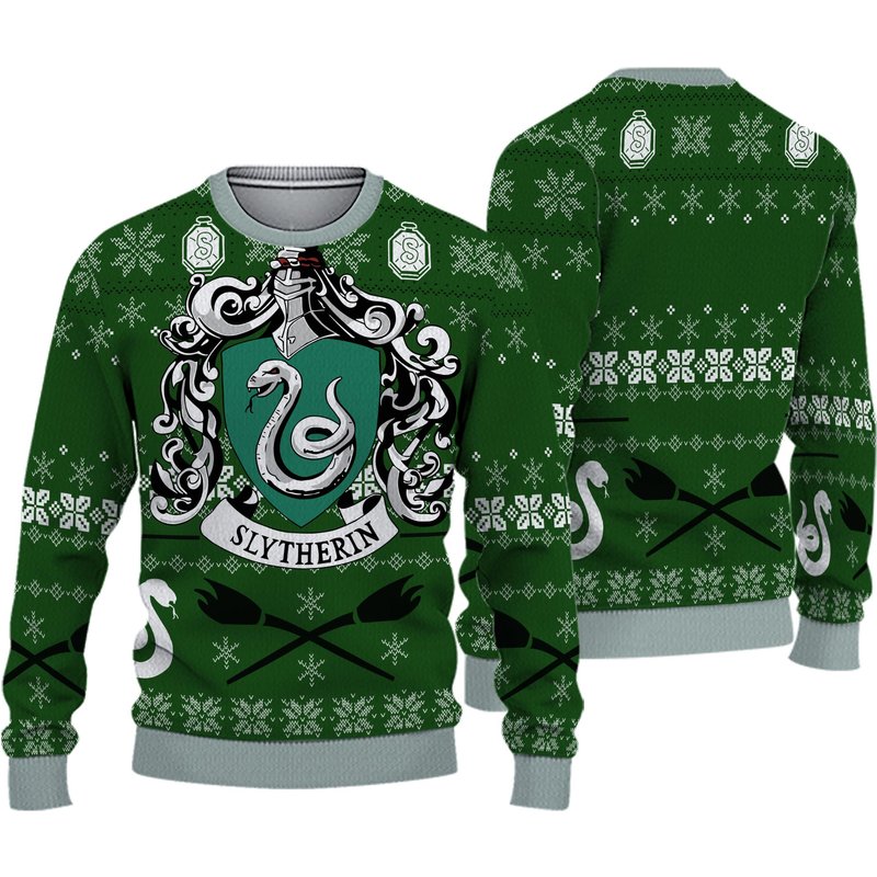Slytherins Ugly Christmas Ugly Sweater — Chandails pour hommes