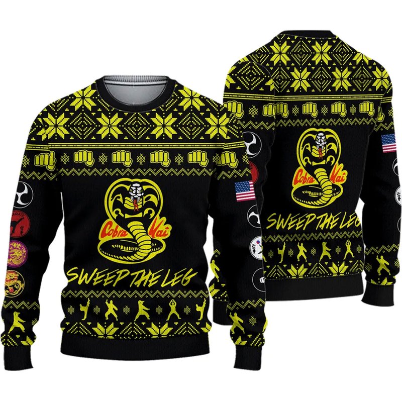Cobra Kai Ugly Christmas Ugly Sweater — Chandails pour hommes