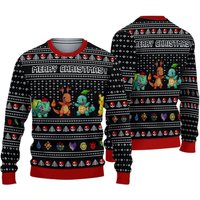 Merry Christmas Pkm Ugly Christmas Sweater 3d Over Print