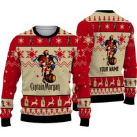 Personalized Captain Morgan Christmas Ugly Knitted Christmas Sweater