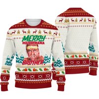 Wrestle Mania Ugly Knitted Christmas Sweater