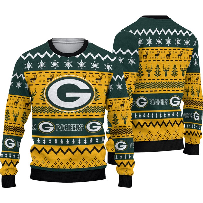 Packers Football Ugly Sweater Sweatshirt — Sweats à capuche pour hommes
