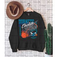 90s Charlotte Basketball Team Crewneck Sweatshirt