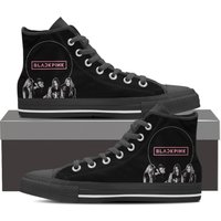Blackpink Shoes, Blackpink Merch, Black Pink Men's Hight Top Sneaker