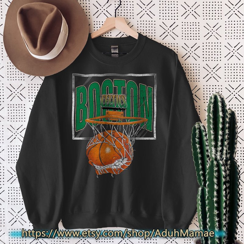 90s Boston Basketball Team Crewneck Sweatshirt Vintage Graphic Unisex — Sweats à capuche pour hommes
