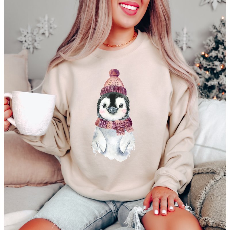 Holiday Penguin Sweatshirt - Cozy Winter Wear — Sweats à capuche pour hommes