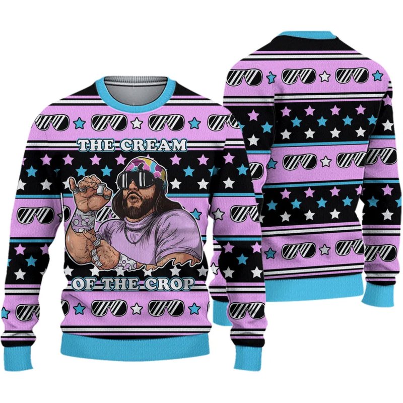 Macho Man Ugly Christmas 3d Sweater — Chandails pour hommes