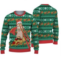 Drax Pizza Cat With Laser Eyes Ugly Christmas 3d Sweater