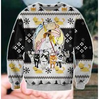 Freddie Mercury And His Cats Ugly Christmas 3d Sweater