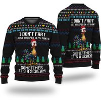 Its Scream Chicken Ugly Christmas 3d Sweater