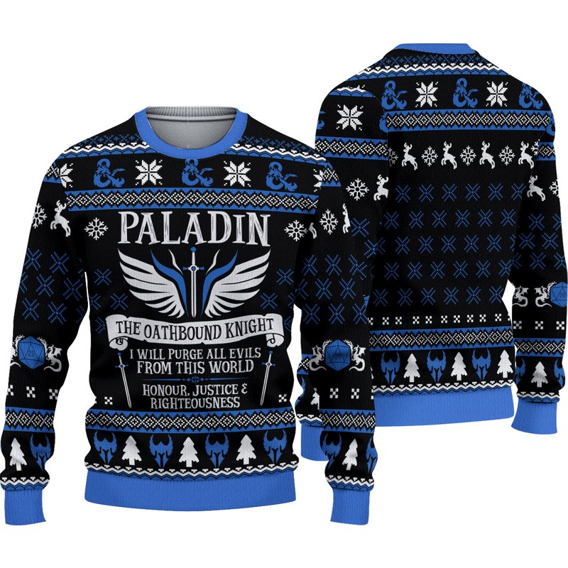 Dnd Classes Paladin Ugly 3d Sweater — Chandails pour hommes