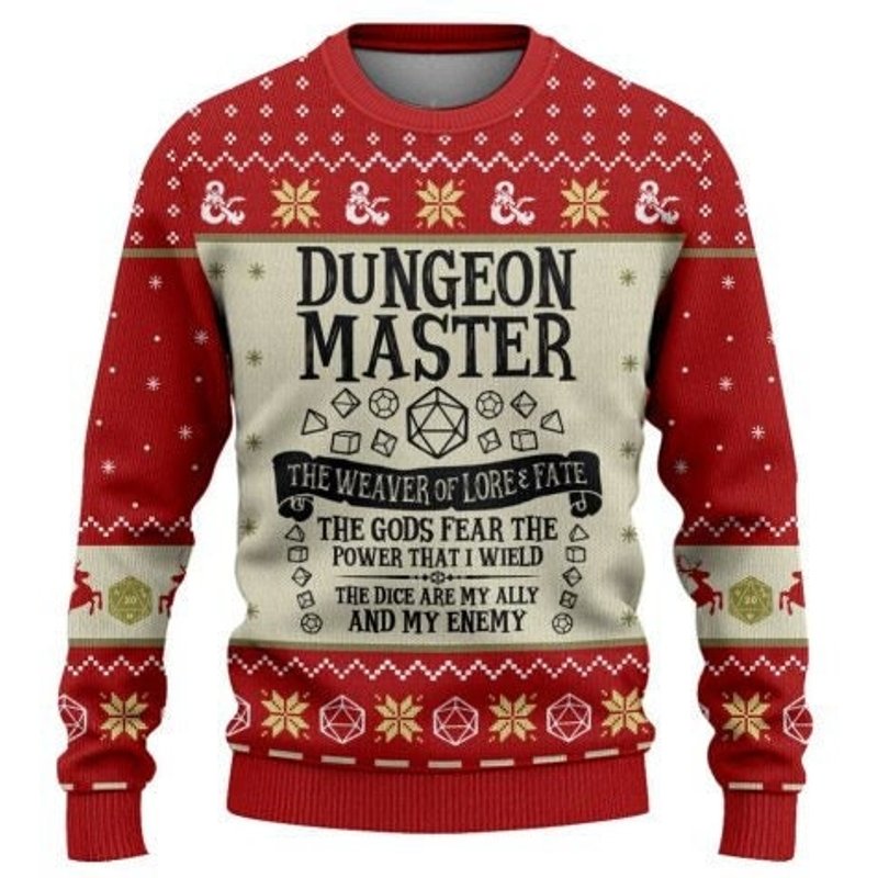 Dnd Classes Ugly Christmas 3d Sweater