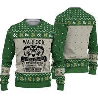 Dnd Classes Warlock Ugly 3d Sweater — Sweats à capuche pour hommes