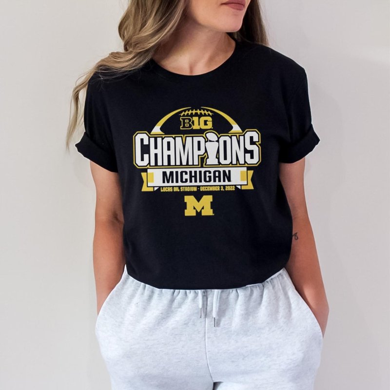 Michigan Big Ten Championship Shirt, Michigan Lucas Oil Stadium December 3 2022 Shirt — T-shirts pour hommes