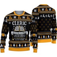 Dnd Classes Cleric Ugly Sweater Christmas