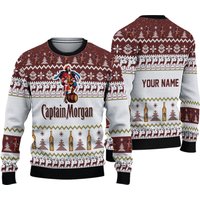 Personalized Captain Morgan Spirit Christmas Ugly Sweater