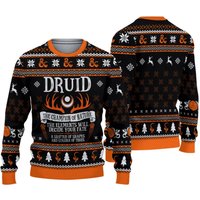 Dnd Classes Druid Ugly Sweater