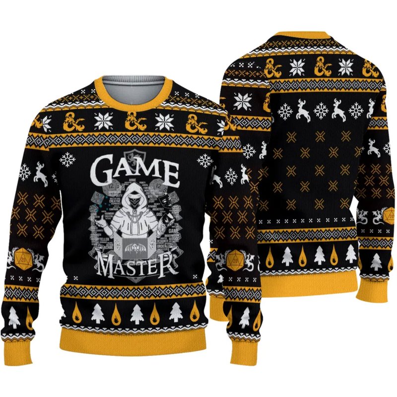 Dnd Classes Game Ugly Christmas Sweater — Chandails pour hommes