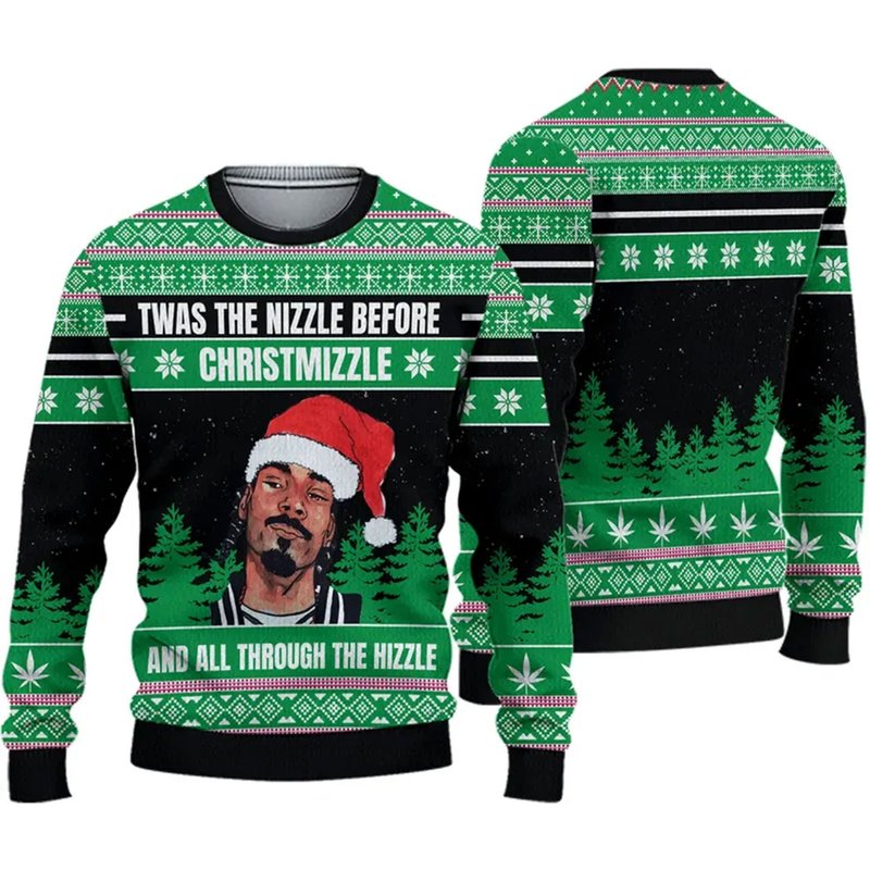 Snoop Dogg Ugly Christmas Sweater — Chandails pour hommes