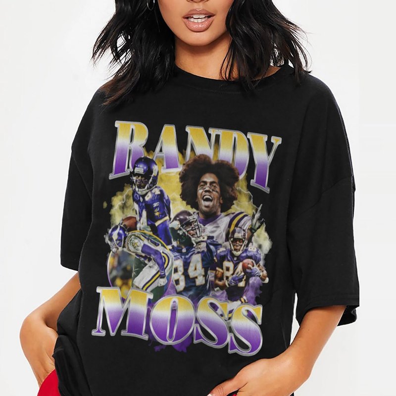 Randy Moss Shirt, Vintage Randy Moss 90s Style Rap Shirt — Mens T Shirts