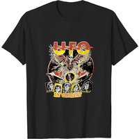 Vintage 80s Ufo Concert Tour Crewneck Short Sleeve Black T-shirt — T-shirts pour hommes
