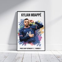 Kylian Mbappe Usa World Cup 2022 Qatar World Cup Poster