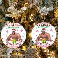 I Have A Big Package Funny Barry Christmas Ornament