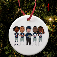 Cowboys 2022-23 American Football Vector Heroes Ceramic Ornament