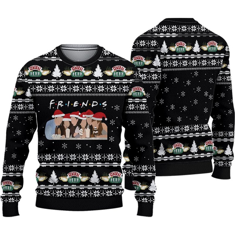 Friends Movie Tv Show Love Ugly Christmas Knitted Sweater — Chandails pour hommes