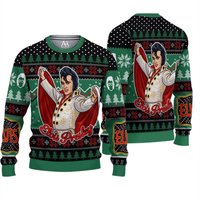 Elvis Presley King Of Rock Love Ugly Christmas Knitted Sweater