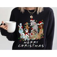 Oliver & Company Santa Characters Group Merry Christmas Sweater