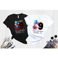 Personalized Birthday Boy Among Us T-shirt, Birthday Party Shirt